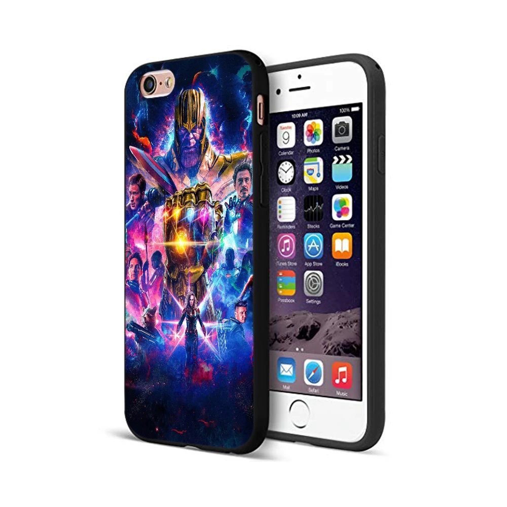 Черный ТПУ чехол для iphone 5 5s se 6 6s 7 8 plus x 10 силиконовый XR XS MAX Мстители Endgame комиксы