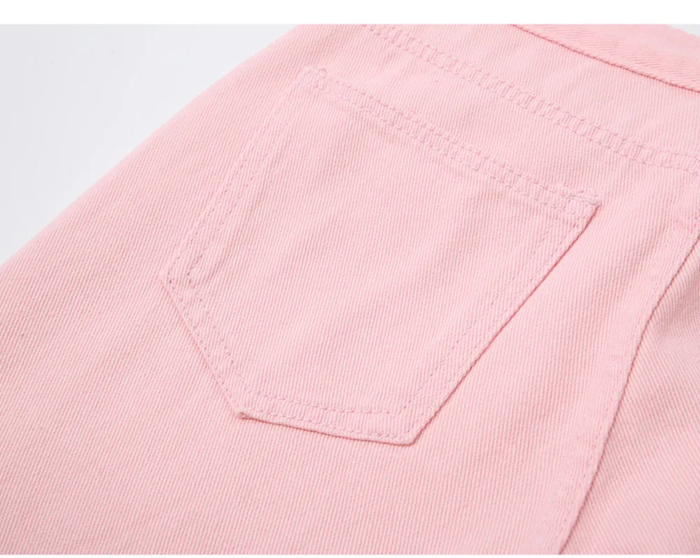 

Pink Gradual Change Jeans Mujer Woman Women's Summer High Waist Straight Loose And Thin Denim Pants