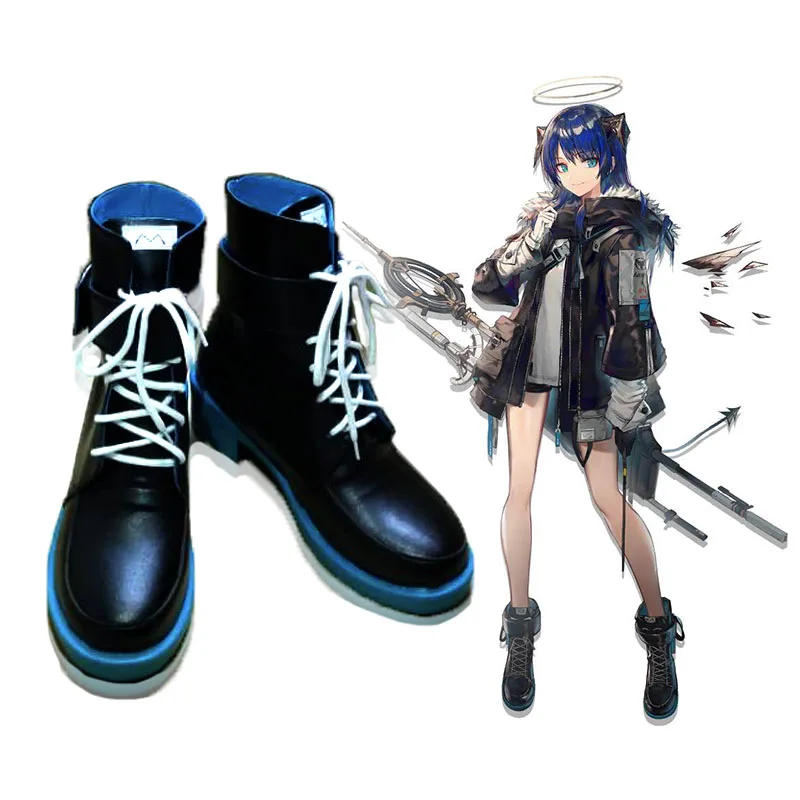 

Mostima Cos Shoes Japanese Anime Hot Game Arknights RHODES ISLAND Cosplay Shoe Harujuku Winter Women/Men Ankle Lolita Boots