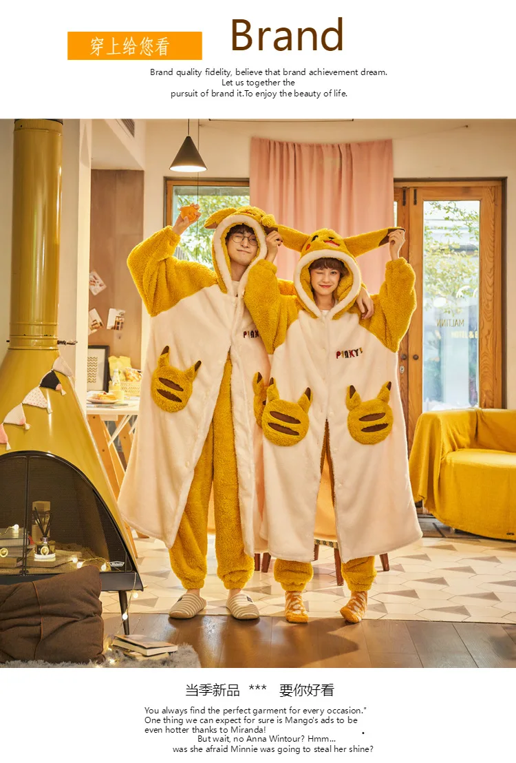 Bata larga c&aacute;lida de franela supersuave para hombre y mujer, Kimono de lana Coral, elegante, albornoz, bata de ba&ntilde;o-2