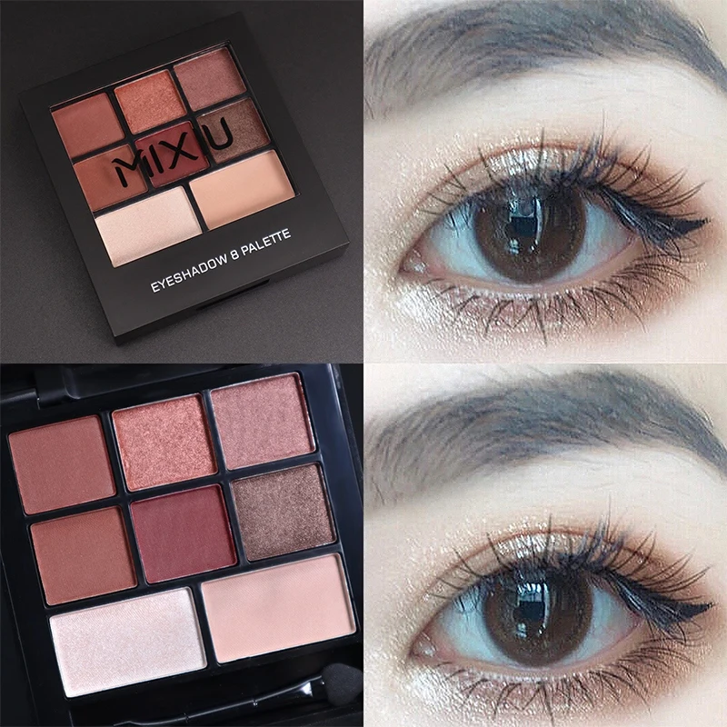 8 цветов Тени для век лоток макияж устойчивые к поту тени Палитра 4 вида красота
