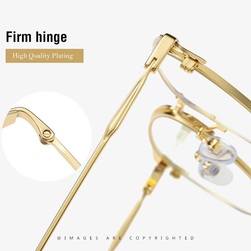 

2021new Student Art Anti Blue Light Glasses Men Women Anti Radiation Metal Flat Mirror Computer Gaming Blocker Goggles