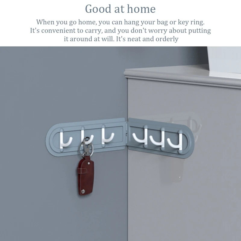 4 шт. 6 рядов крючков для углов складные крючки подвесная стойка настенные одежды