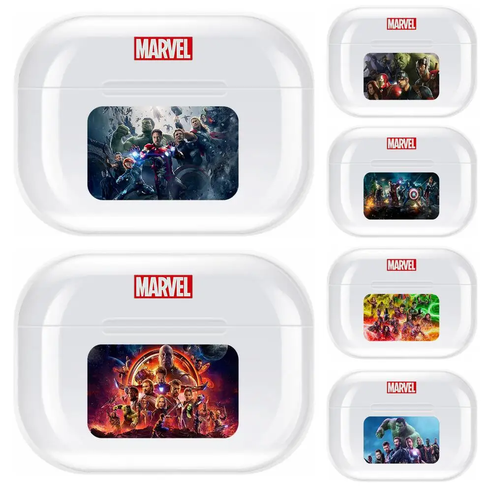 

Marvel The Avengers Transparent TPU Case For Airpods Pro 3 Case Silicone Headphone Accessories Air Pods 3 Apple Protective 1 2