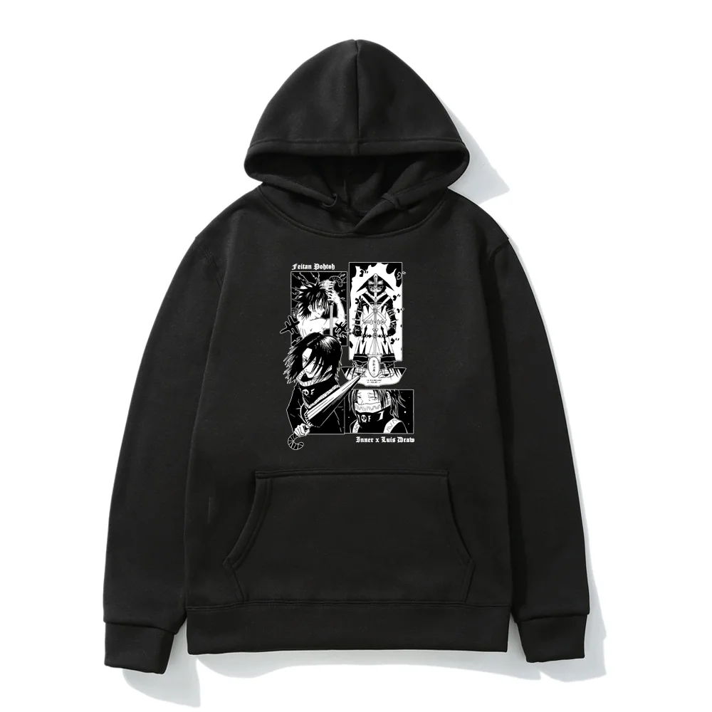 

Hunter X Hunter Feitan Anime Print Hoodie Men Women Autumn Long-sleeved Sweatshirt Oversized Comfortable Hooded Sweater Male Top