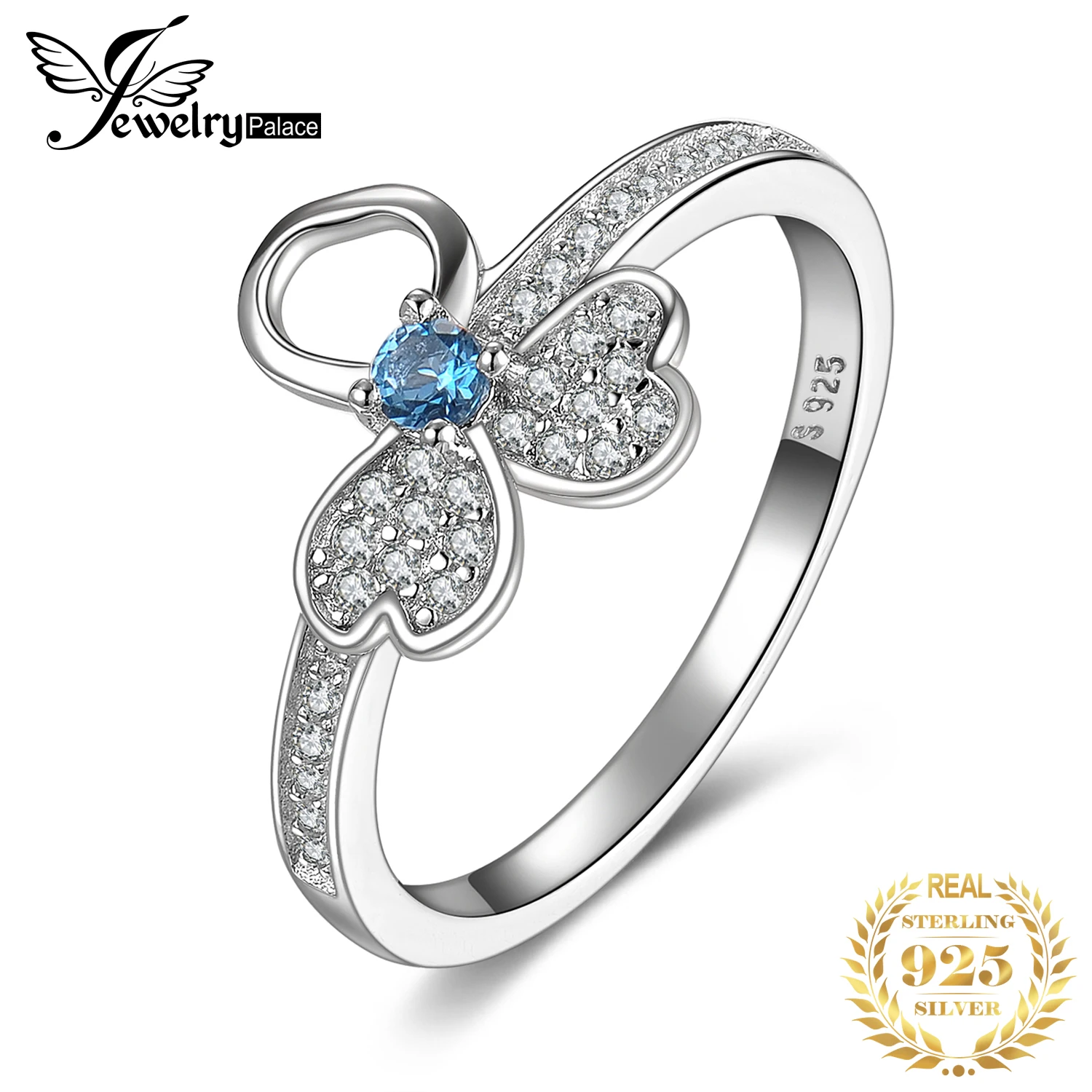 JewelryPalace 1.2ct натуральная Лондонский Голубой Топаз кубического циркония мотаться