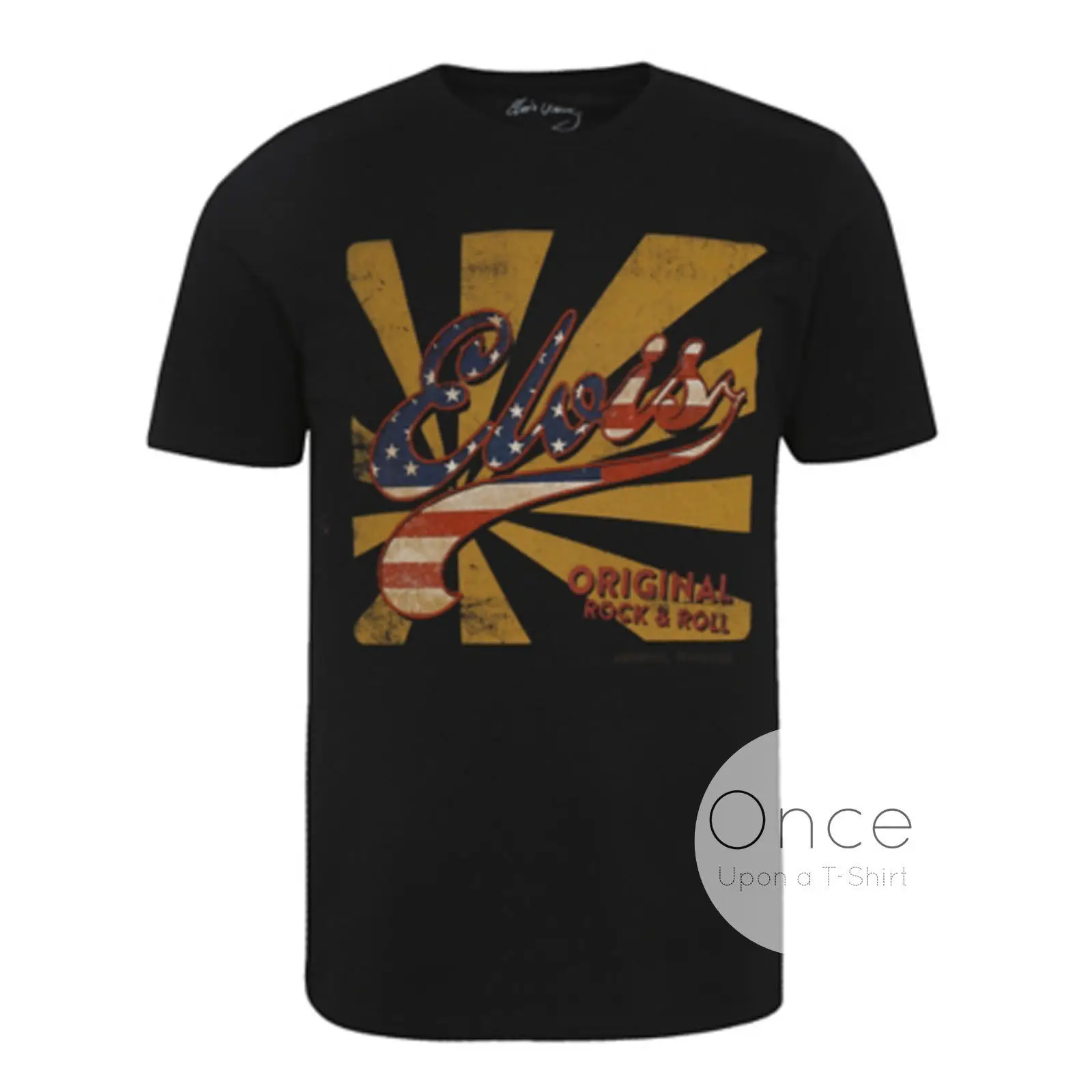 Официальная Мужская футболка Элвиса Пресли Логотип США Повседневная