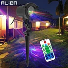 Лазерный проектор ALIEN с дистанционным управлением, водонепроницаемый уличный светильник для сада, праздника, Рождества, дома, 12 узоров