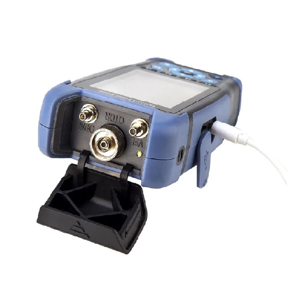 mini OTDR Fiber Optic Reflectometer with 9 Functions VFL OLS OPM Event Map 24dB for 64km Cable Fiber Cable Tester otdr
