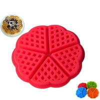 thickened 5 piece heart shaped silicone waffle mold oven microwave oven cookie cutter household cake baking mold diy