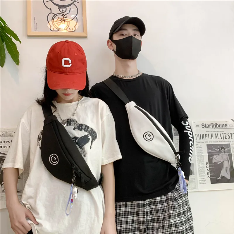 Дамская поясная сумка модная сумочка нейлоновая нагрудная через плечо с