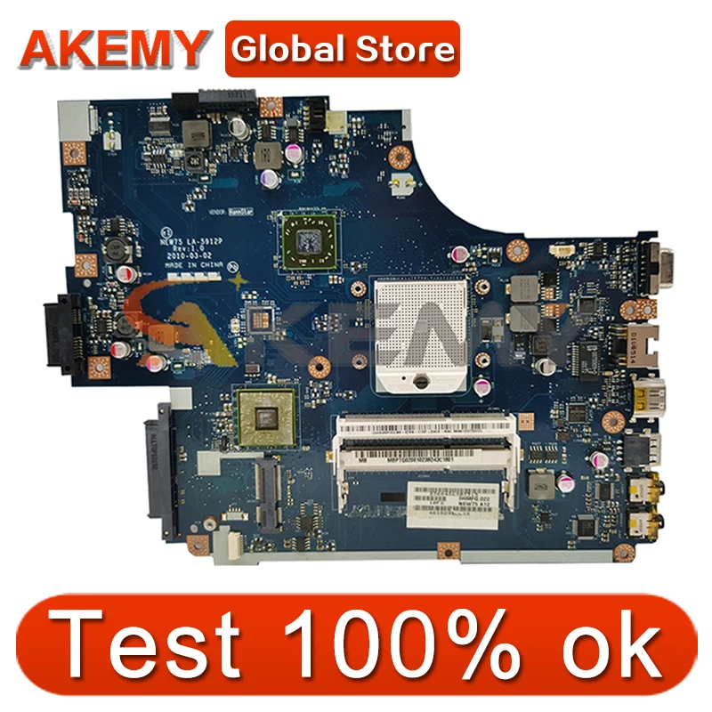 

Материнская плата с радиатором, процессором LA-5912P для ACER Aspire LA-5911P, 5251G, 5552G, MBBL002001, 5551 тест ОК