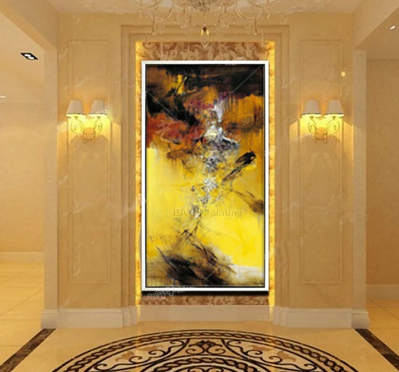 

No Framed Hand Painted Modern Wall Art Decor Works Handmade High Quality Abstract Picture Oil Painting On Canvas For Wall Decor