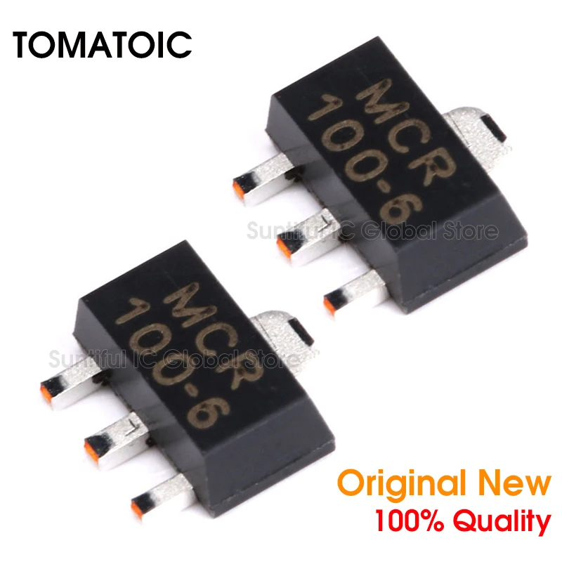 5 шт. MCR100 6 SOT89 100 SOT 89 тиристорный выпрямитель 400 В 0.8A|Аксессуары для аудиосистем| |