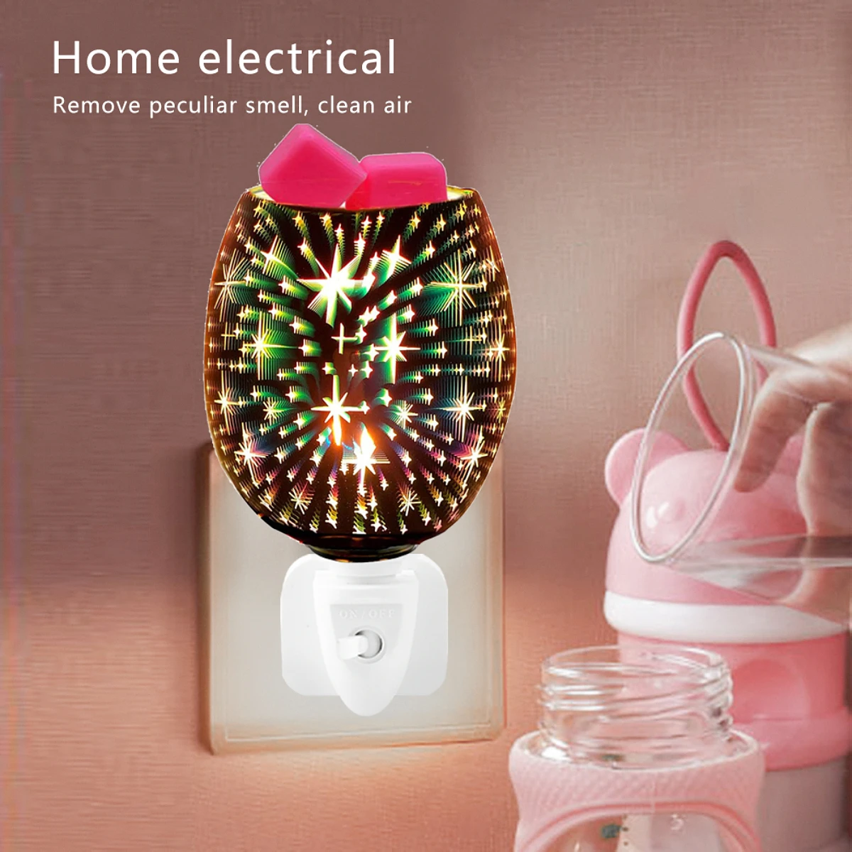 Стеклянная электрическая горелка для расплава воска 3D Заглушка