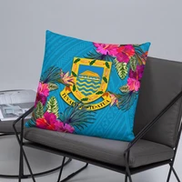 tuvalu polynesian pillow hibiscus surround pillowcases throw pillow cover home decoration