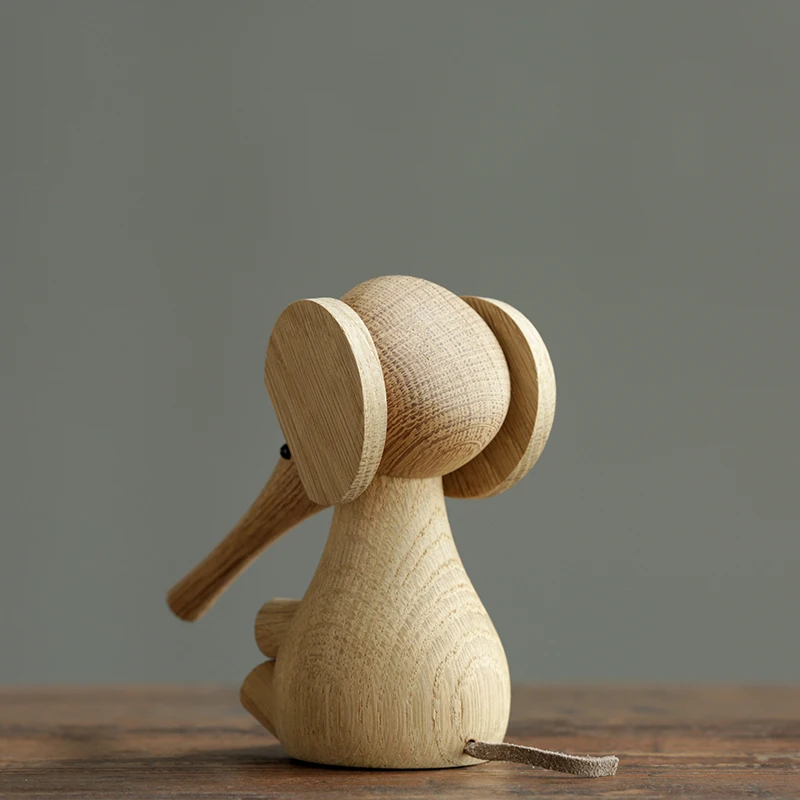 

Nordic creative gift puppet elephant log handmade doll ornaments model room bookshelf decoration crafts