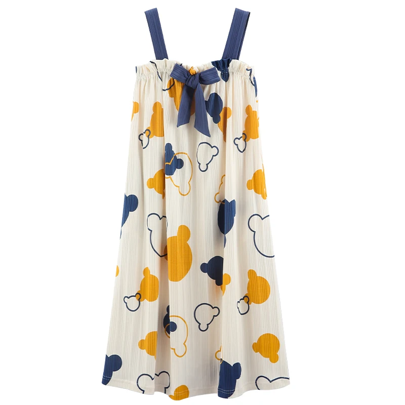 

BPP Arctic Velvet Suspender Nightdress Summer Cotton Thin College Wind Dress Spring And Summer Day Home Dress For Women 2021 New
