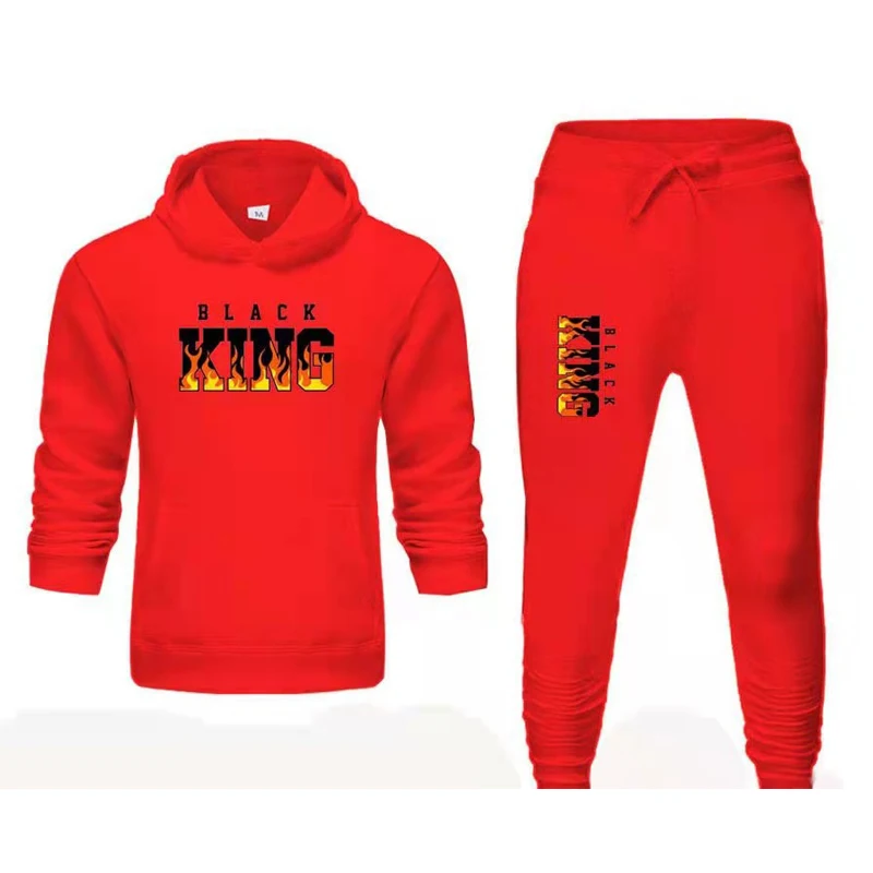 Мужской спортивный костюм из 2 предметов толстовка с капюшоном и штаны комплект