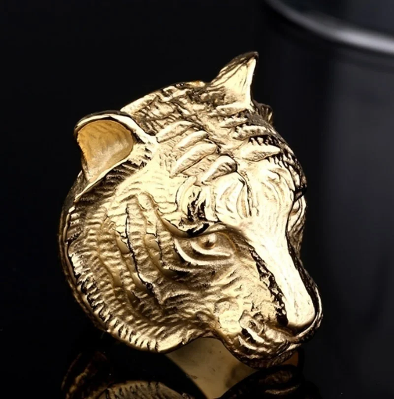 Властный тигр голова высокое качество Металл преувеличенный хип хоп панк