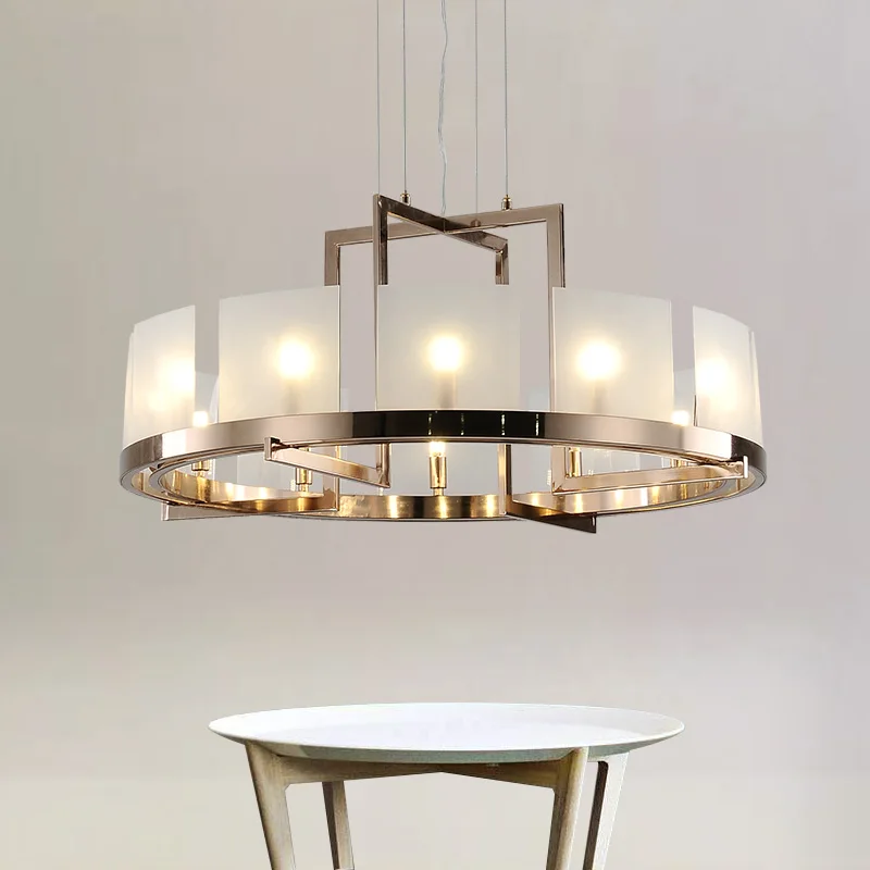 Люстра для гостиной в стиле пост-модерн Минималистичная железная лампа цвета