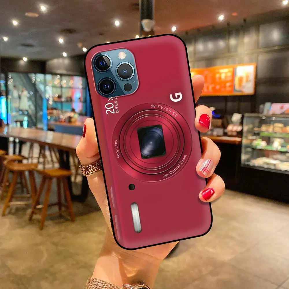 

Case For Apple iPhone 11 12 Mini 7 6 X XS XR Max 8 6S Plus 5 5S SE 2020 Cubre Black Shell Phone Covers Camera Emboss(1)