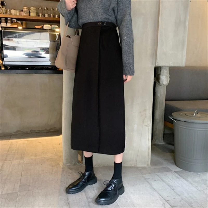 Юбка Женская Длинная свободная с завышенной талией винтажная трапециевидная