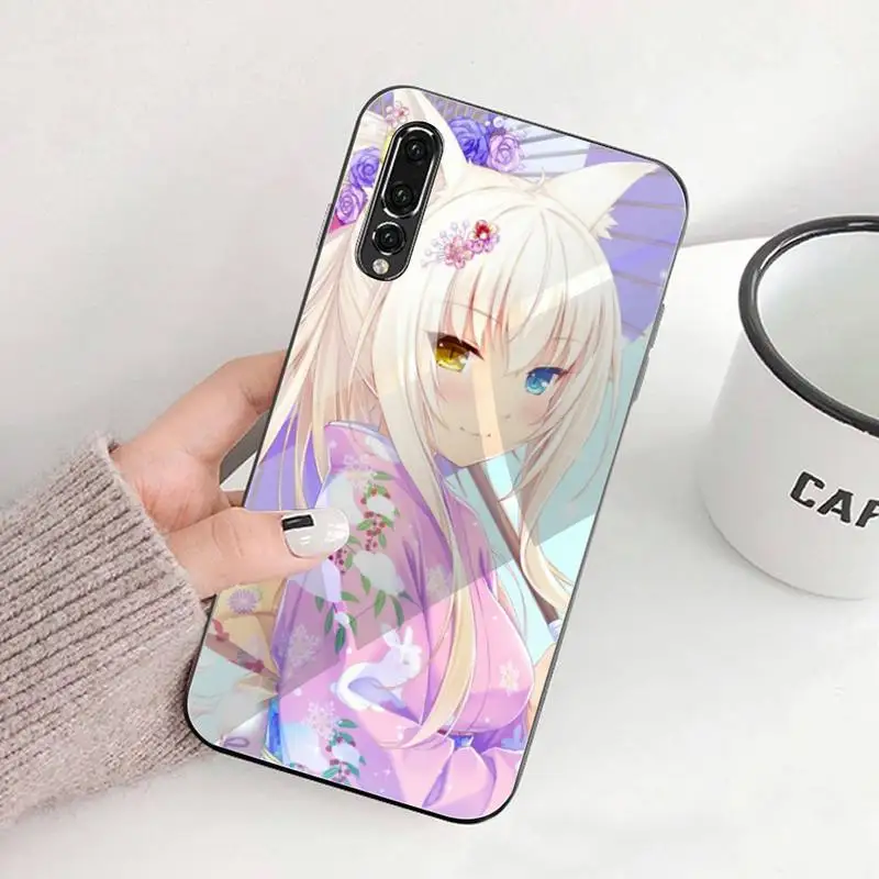 Nekopara Chocola Vanilla Cat Girl Phone Case Tempered Glass For Huawei P30 P20 P10 lite honor 7A 8X 9 10 mate 20 Pro | Мобильные