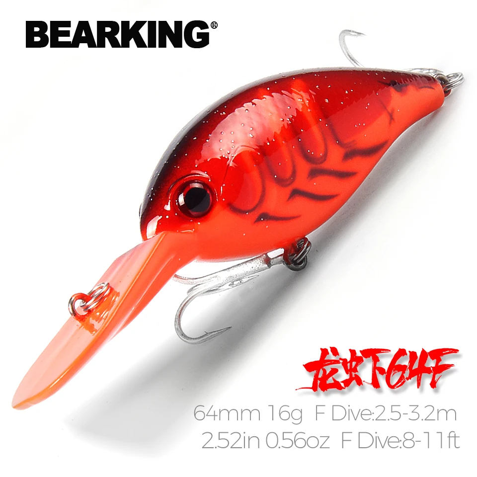 

Bearking hot model, A+ fishing lure crank 64mm 16g 6colors for choose dive 2.5-3.2m. fishing tackle hard bait