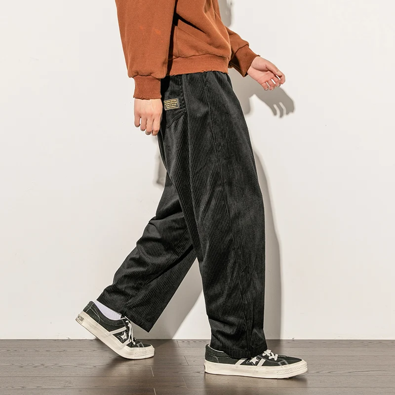 

pants men casual loose staight trousers mens Elastic waist sport pant male trousers