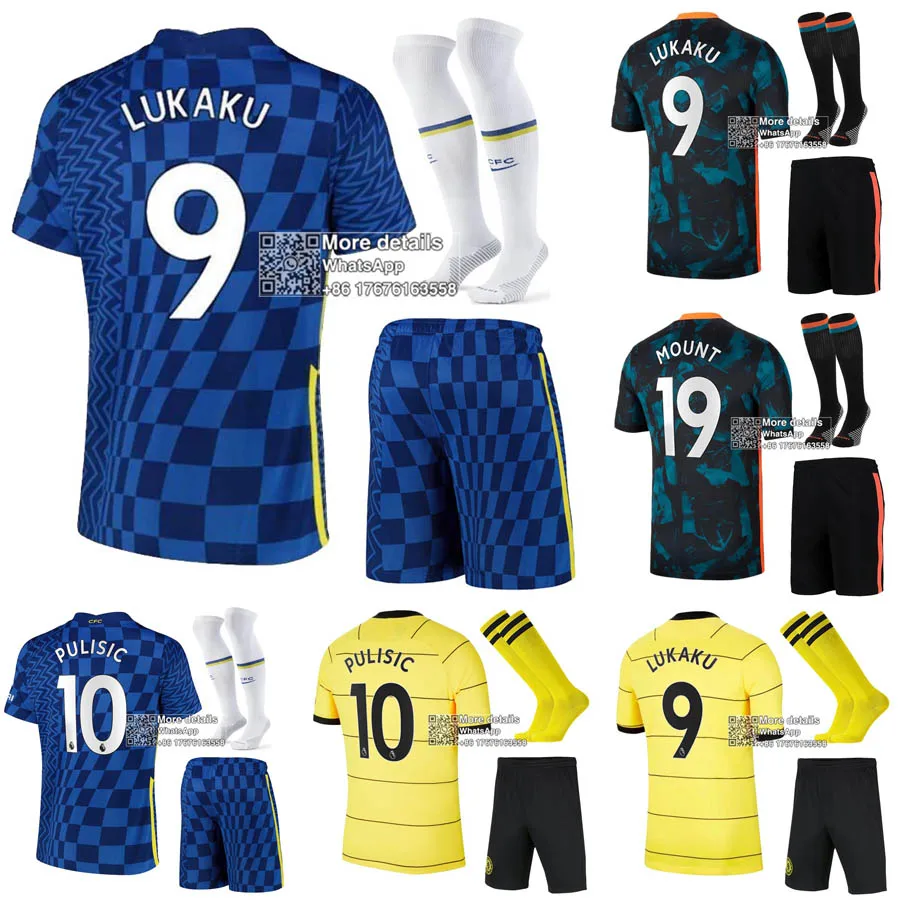 

21 22 LUKAKU MOUNT PULISIC HAVERTZ KANTE WERNER CHELSEAES Adult Jerseys Child Sets Camiseta