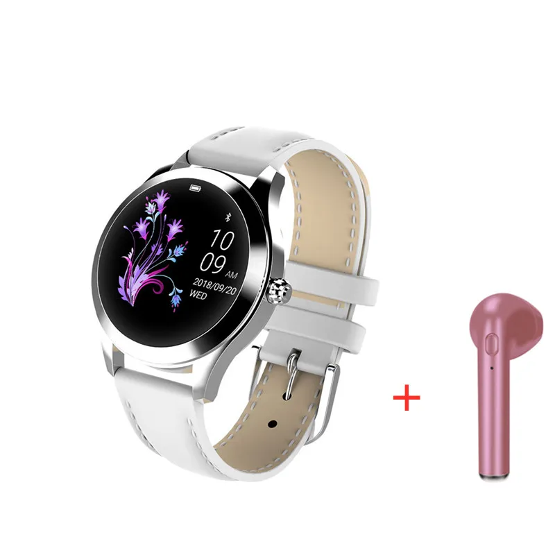 add headset KW10 Smartwatch IP68 Водонепроницаемый Bluetooth 4,0 сердечного ритма женские Смарт-часы для ios и Android huawei xiaomi телефон pk K88H - Цвет: add headset