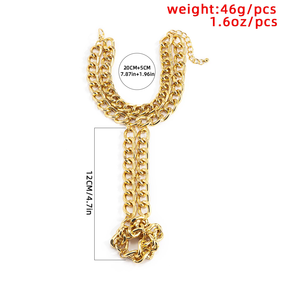 

Vintage Unique Design Chunky Chain Bracelet for Women Punk Layered Thick Link Chains Tassel Ring Bracelet Set Boho Hiphop Jewelr