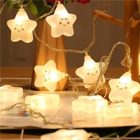 20leds cute star clouds led string lights fariy garland for home bedroom new year holiday christmas decorations battery powered