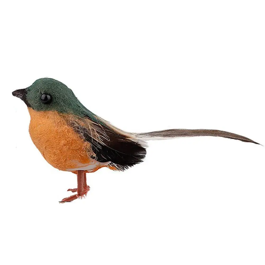 

1PC Robin Bird Christmas Tree Decoration Craft Artificial Feather XmasTree Merry Christmas Ornaments Outdoor Garden Decoration
