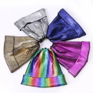 Новые зимние шапки, женские теплые вязанные шляпы, модные шапки, шапки для женщин, бронзовая золотистая и серебристая шапка, подарок, оптовая продажа