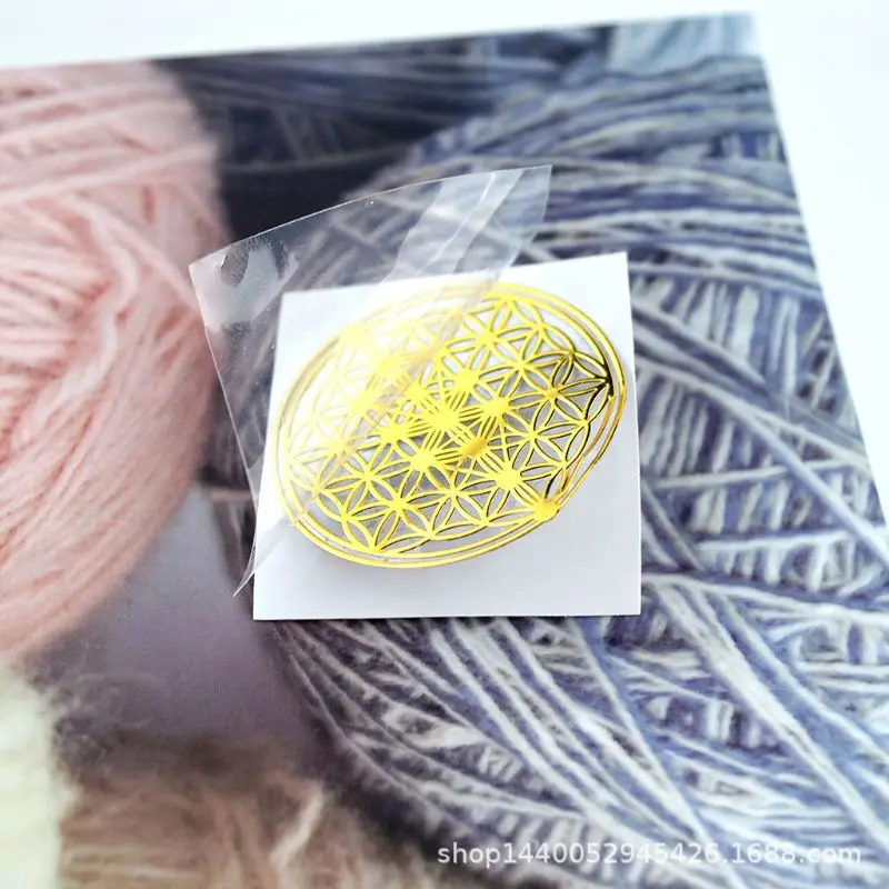 

20Pcs Sacred Geometric Copper Orgonite Sticker Flower Life Tree DIY Energy Tower Pyramid Material Epoxy Resin Art Crafts