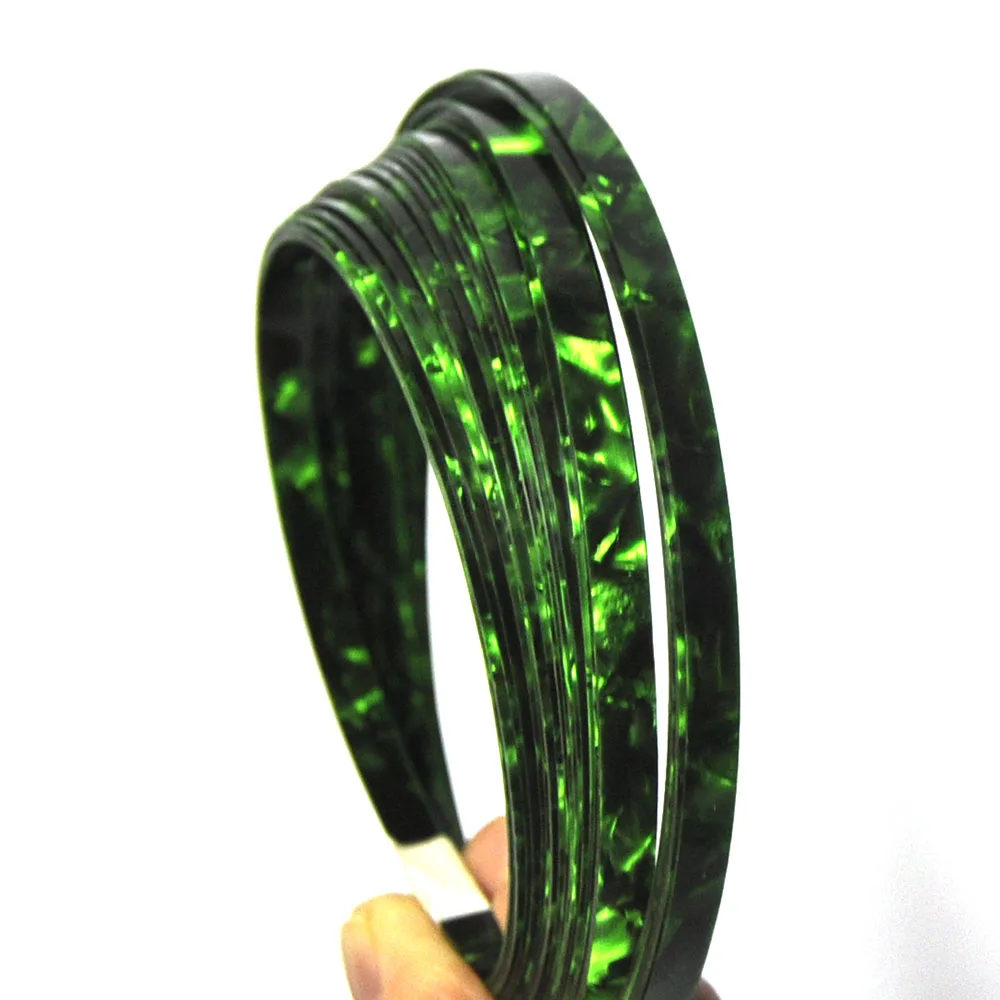 Green Pearl 10 шт./лот 5 мм x 1000 мм целлюлоидная гитара с полосами, обвязка, обвязка, разные цвета - Цвет: Green Pearl
