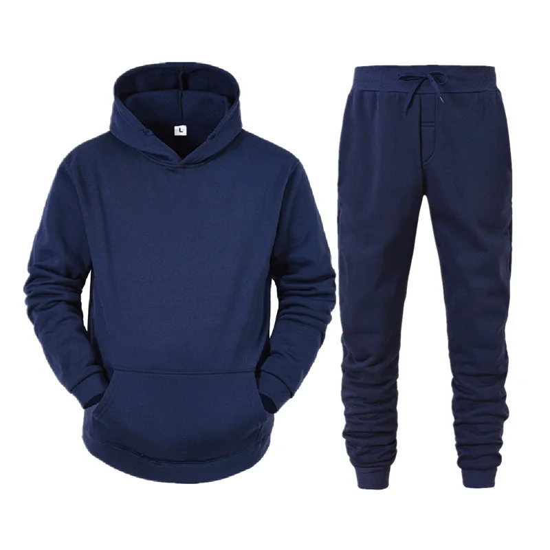 

New men's and women's hooded sweater suits sports and leisure two-piece trousers 2021 spring new hot sale can be customized