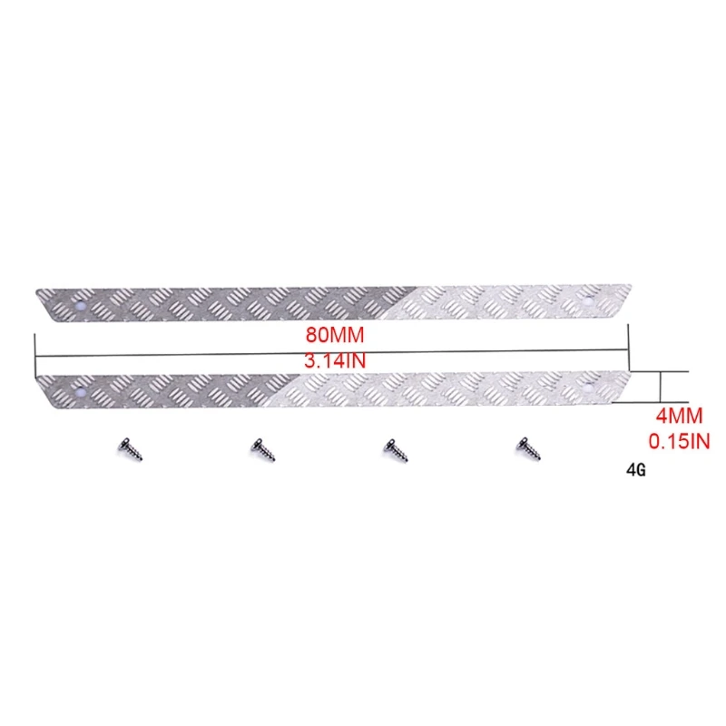 

Metal Side Skid Plate Antiskid Board Scratch Prevention Upgrades Accessories for Jimny XMYKC01CM 1/16 RC Crawler Car