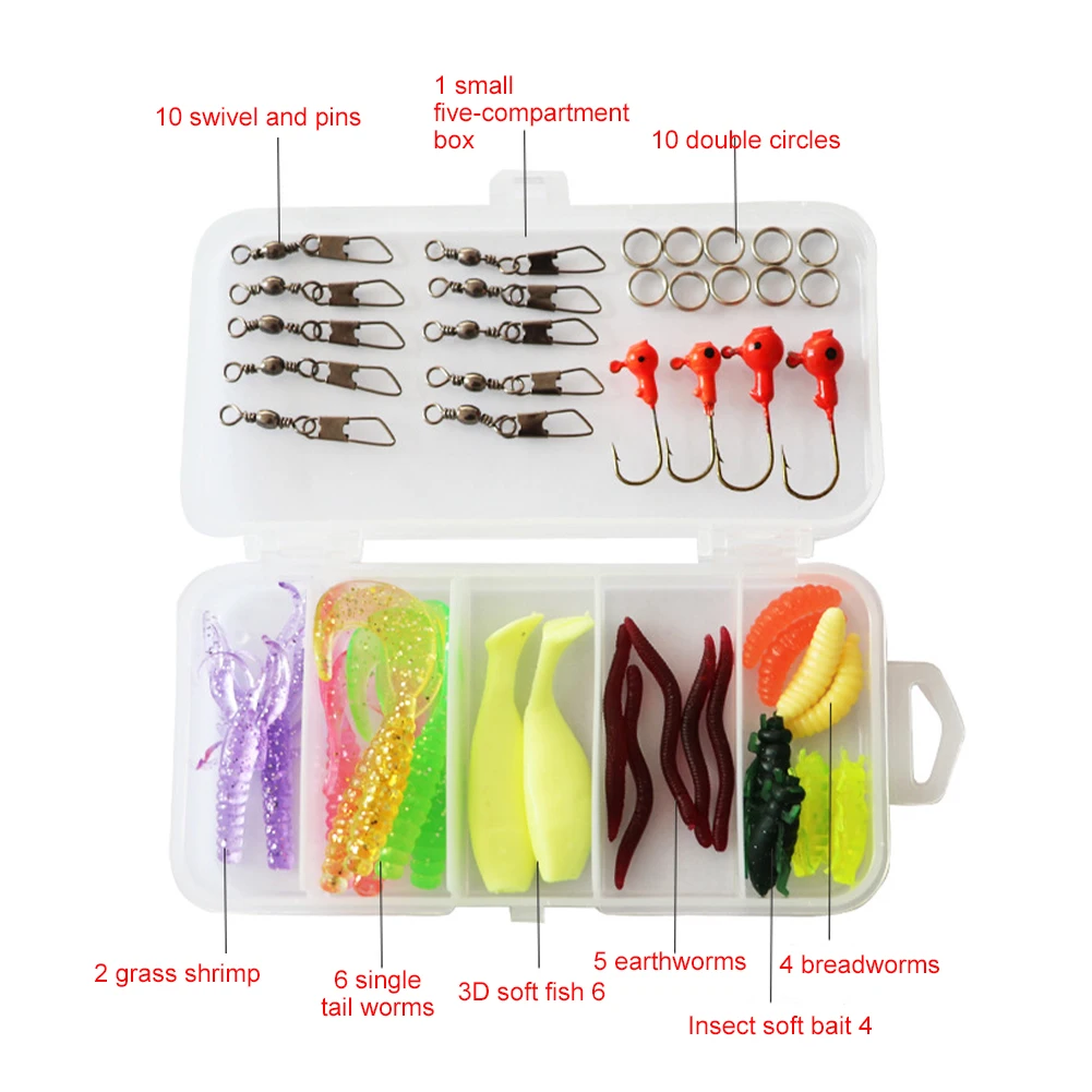

54pcs Kids Fishing Pole with Reel Portable Telescopic Fishing Rod and Reel Combo Kit Kids Fishing Set