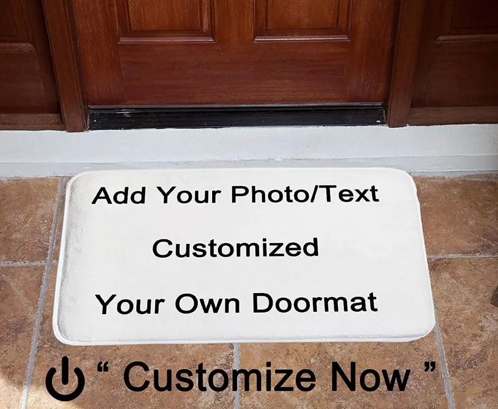 Индивидуальный ваш собственный фото или текстовый дизайн дверной коврик входной