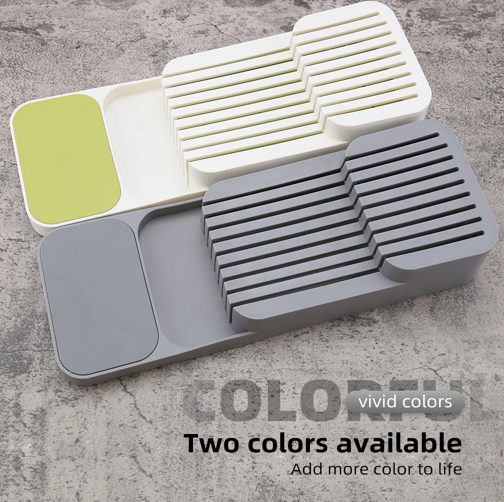 Пластиковый держатель для ножей Sowoll серый и белый цвета|Блоки сумки-скрутки| |