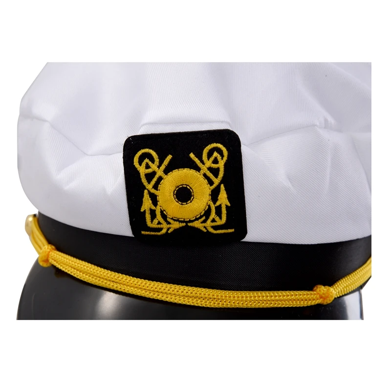 White Navy Sailor Cap Captain Marino Marin Uniform Cotton Color Black | Аксессуары для одежды
