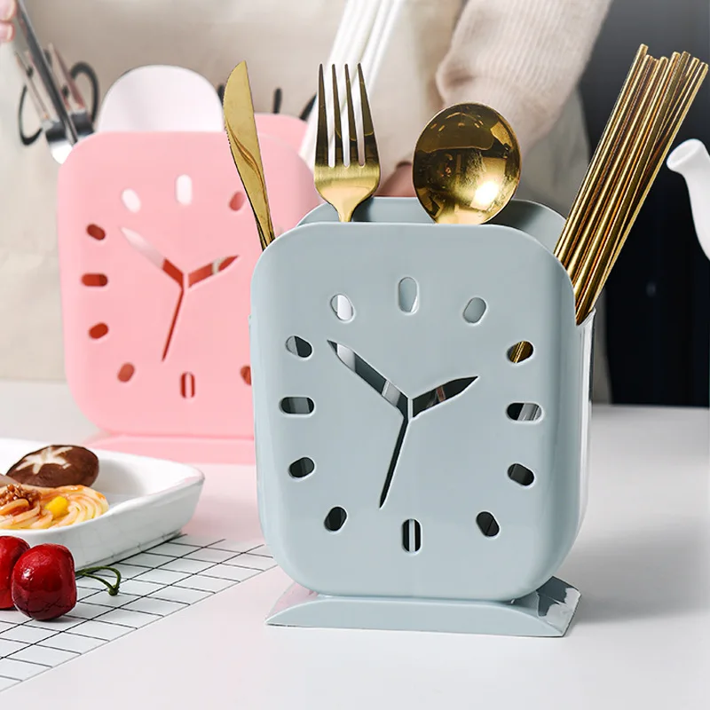 

Kitchen Holder Storage Box Chopsticks Tube Drain Rack Spoon Bucket Knife Fork Tableware Holder Racks Kitchen Utensil Holder