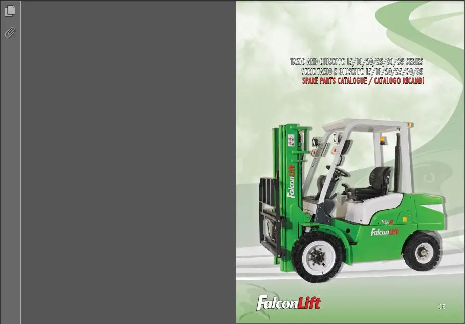 Falconlift вилочный погрузчик запасные части книги и операторы руководство |