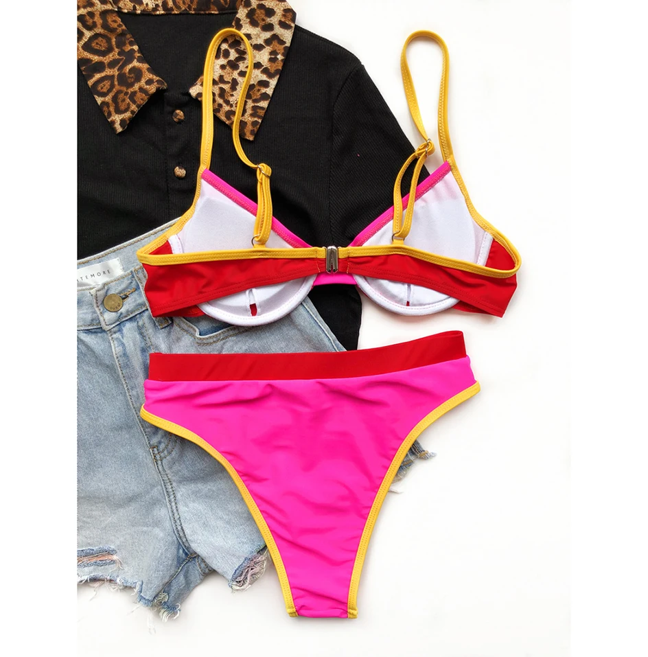 

Sexy High Waist Bikini Push up Women's Swimsuit 2020 New Swimwear Female Bikinis Set Swimming for Bathing Suits Woman Swimsuits