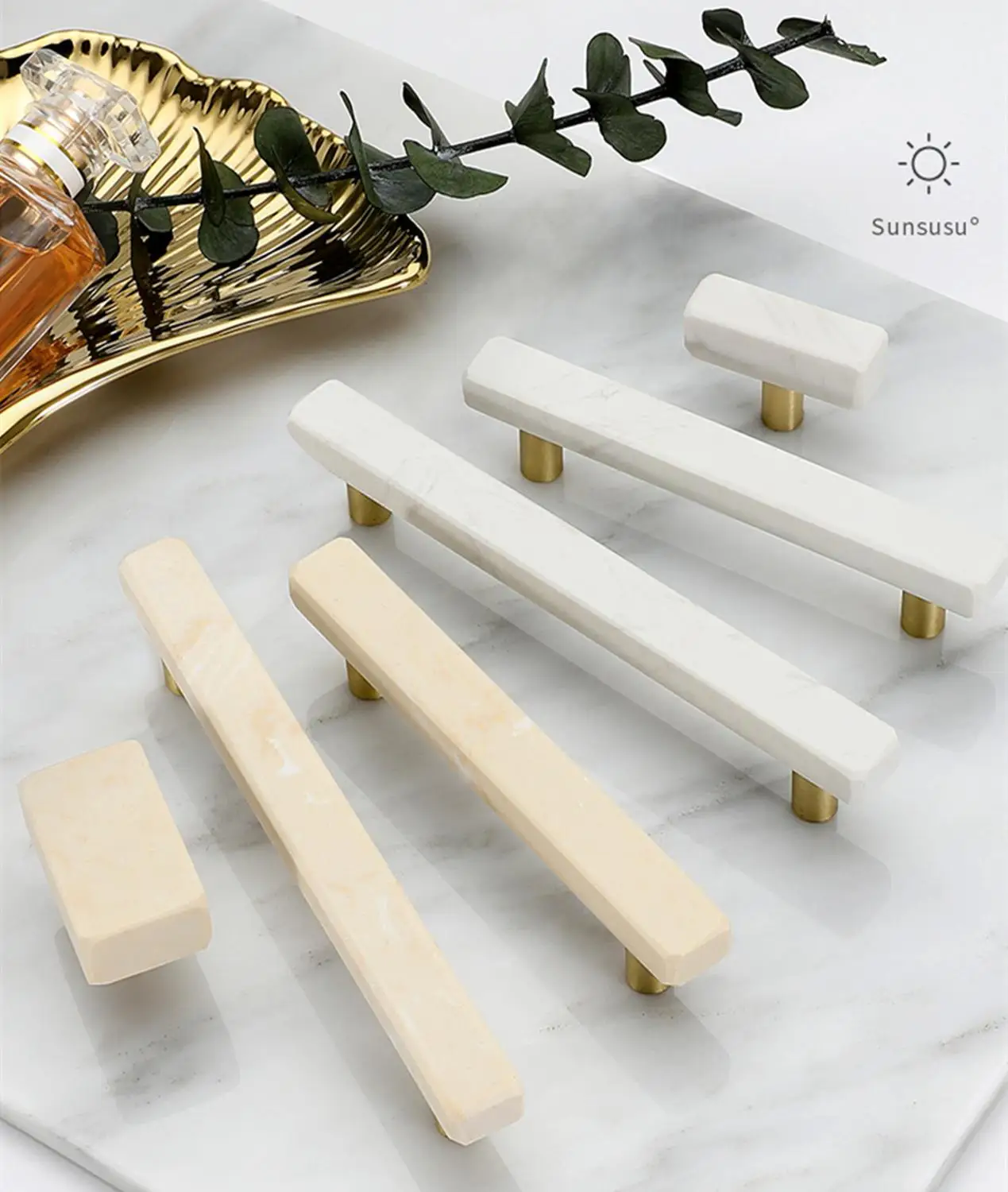 Ручка для шкафа в скандинавском стиле Мраморная Современная Минималистичная