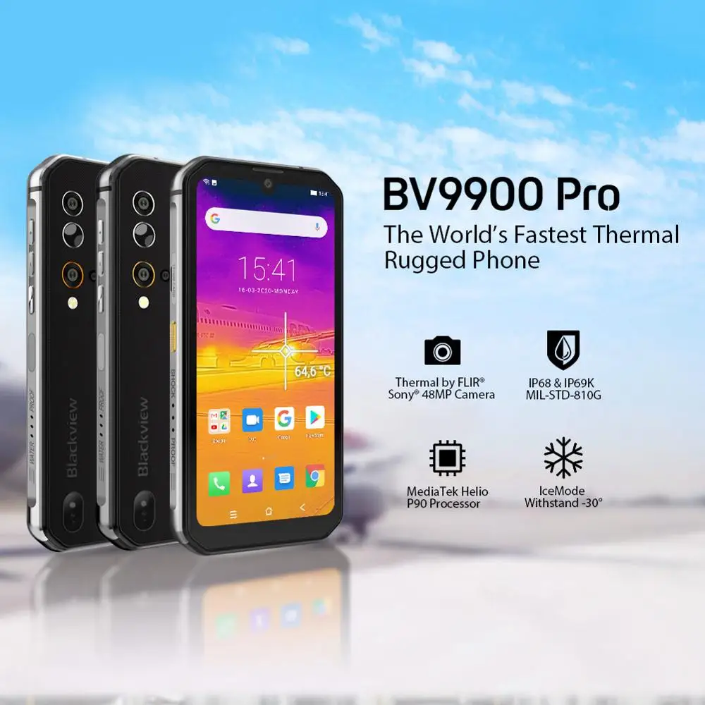 Blackview BV9900 Pro смартфон с восьмиядерным процессором Helio P90 ОЗУ 8 Гб ПЗУ 128 ГБ 48