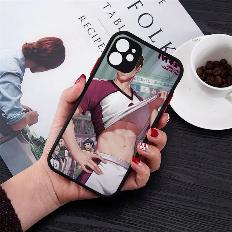 

Ushijima Wakatoshi Shiratorizawa haikyuu anime Phone Case matte transparent For iphone 7 8 11 12 plus mini x xs xr pro max
